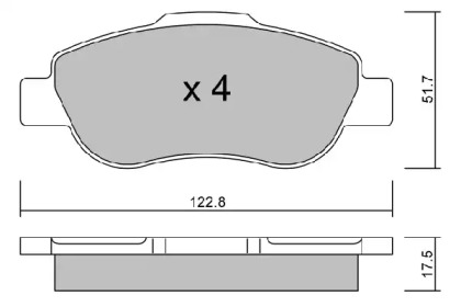 Комплект тормозных колодок AISIN BPFI-1016